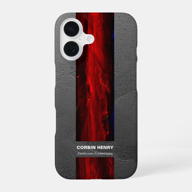 Rugged Red Name Abstract Texture Iphone Case (Back)