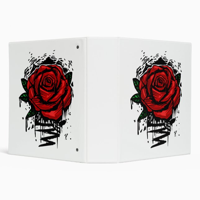Rugged Rose 3 Ring Binder (Background)