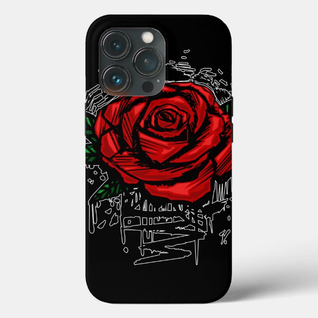 Rugged Rose Case-Mate iPhone Case (Back)
