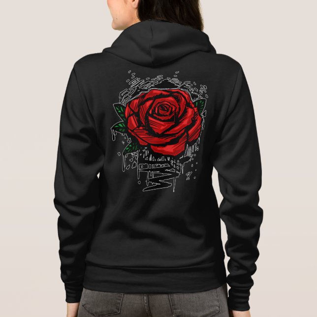 Rugged Rose Hoodie (Back)
