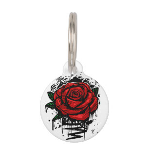 Rugged Rose Pet ID Tag