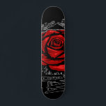 Rugged Rose Skateboard<br><div class="desc">Original design of a rugged red rose. Created by pencil,  markers and vector.</div>