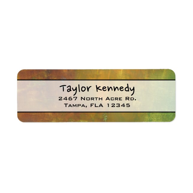 Rugged Rustic Earthy Tones Abstract Label (Front)