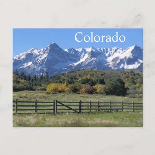 Rugged Snowy Autumn Colorado Postcard