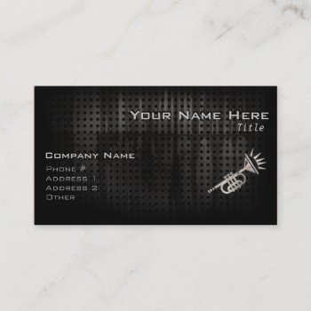 Rugged Trumpet Business Card by MusicPlanet at Zazzle