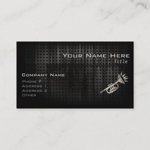 Customizable Rugged Trumpet Business Cards
