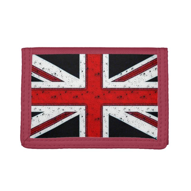 Rugged Union Jack Tri-fold Wallet (Front)