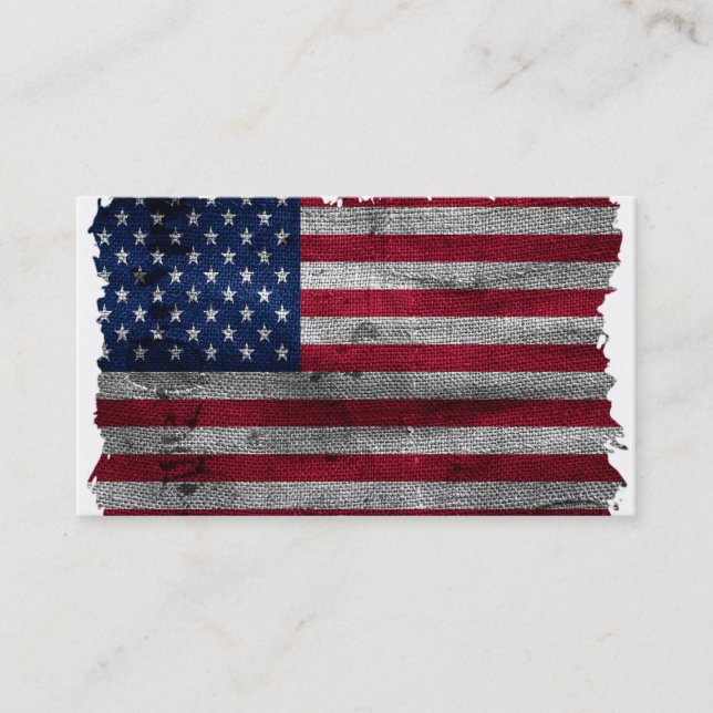Rugged USA Flag Business Card (Front)