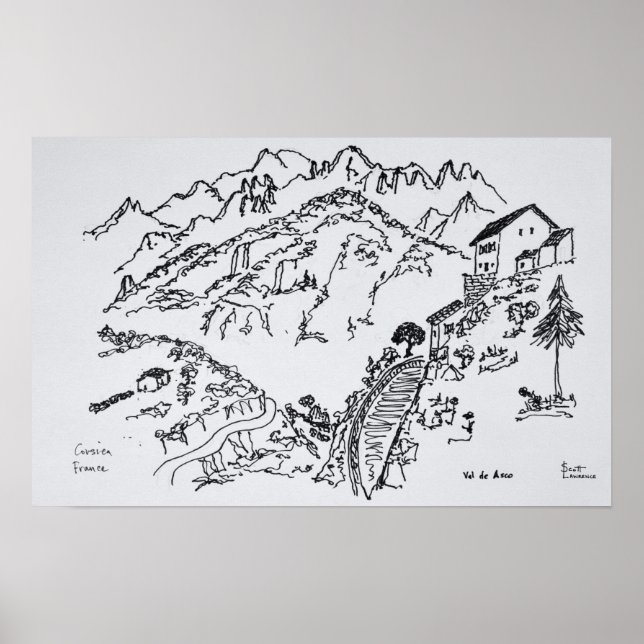 Rugged Val d'Asco | Corsica, France Poster (Front)