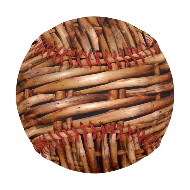 Rugged Wicker Basket Look Baseball (Front)