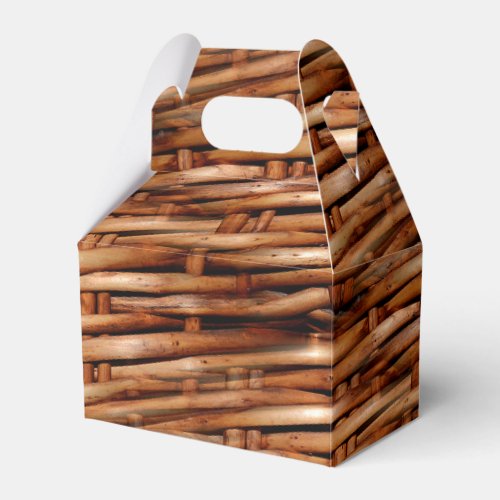 Rugged Wicker Basket Look Favor Boxes