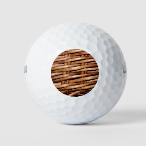 Rugged Wicker Basket Look Golf Balls