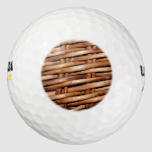 Rugged Wicker Basket Look Golf Balls