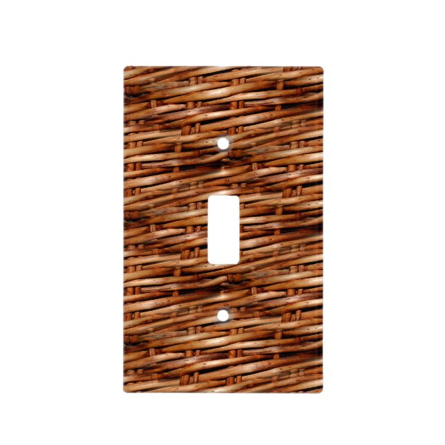 Rugged Wicker Basket Look Light Switch Cover (Front)