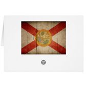 Rugged Wood Florida Flag Cards (Back Horizontal)