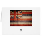 Rugged Wood Hawaii Flag Cards (Back Horizontal)