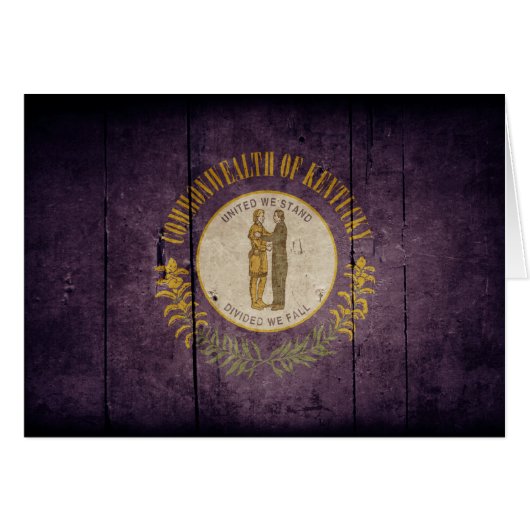 Rugged Wood Kentucky Flag (Front Horizontal)