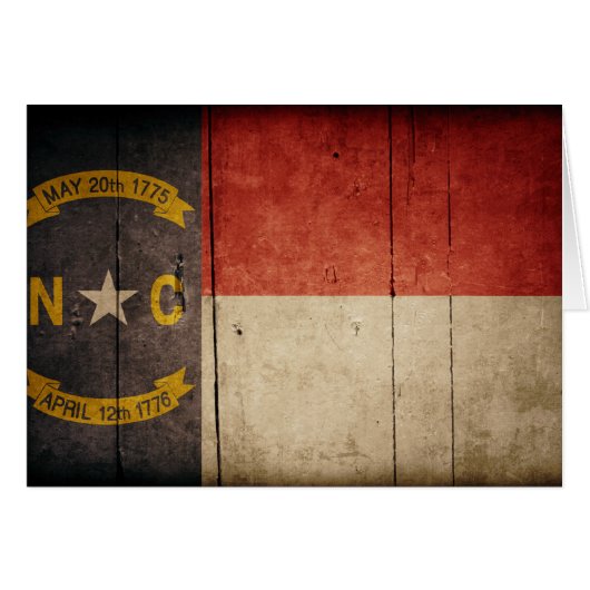 Rugged Wood North Carolina Flag (Front Horizontal)