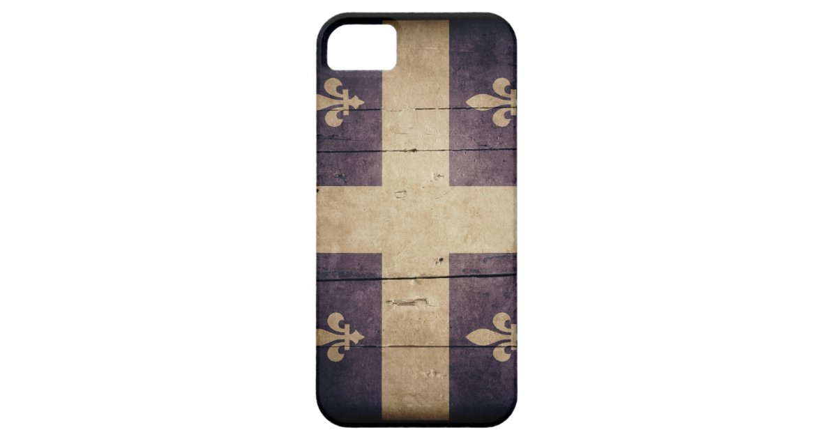 Rugged Wood Quebec Flag iPhone SE/5/5s Case Zazzle