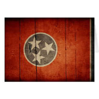 Rugged Wood Tennessee Flag Cards