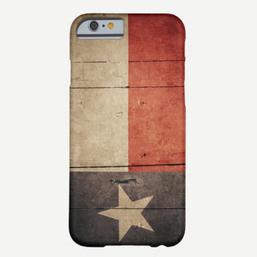 Rugged Wood Texas Flag Barely There iPhone 6 Case