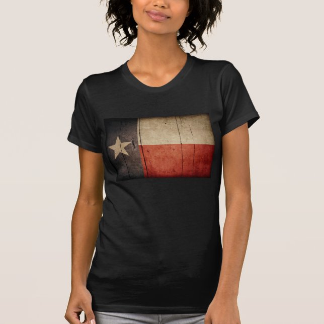 Rugged Wood Texas Flag T-Shirt (Front)