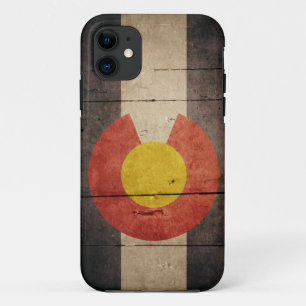 Rugged Wooden Colorado Flag iPhone 11 Case