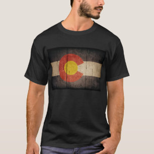 Rugged Wooden Colorado Flag T-Shirt