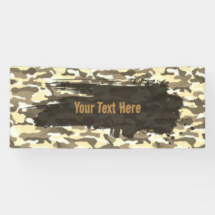 Rugged Yellow Camouflage Long Banner