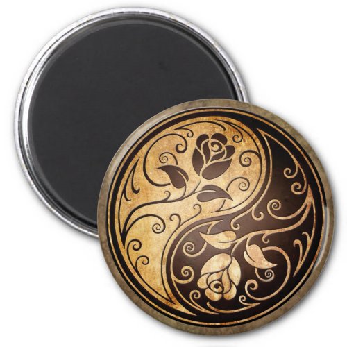 Rugged Yin Yang Roses Magnet