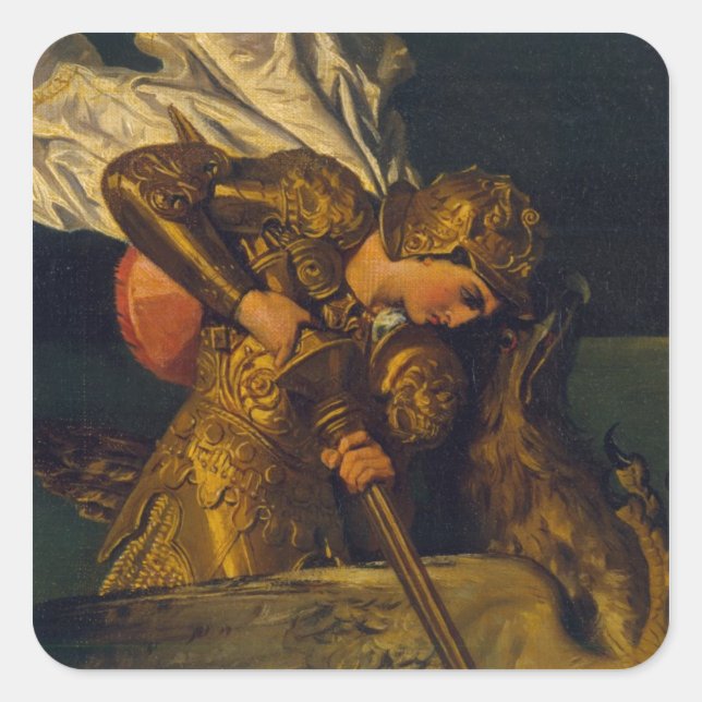 Ruggiero Rescuing Angelica Square Sticker (Front)