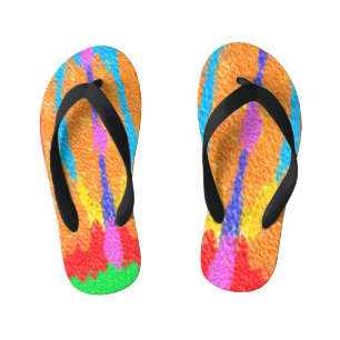 Rugs and Rags abstract pure art supreme Bath Towe Kid's Flip Flops
