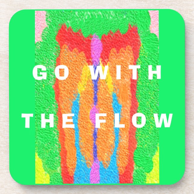 Rugs and Rags abstract pure art supreme            Beverage Coaster (Front)