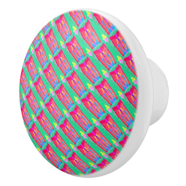 Rugs and Rags abstract pure art supreme            Ceramic Knob (Right)