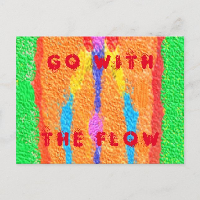 Rugs and Rags abstract pure art supreme            Holiday Postcard (Front)