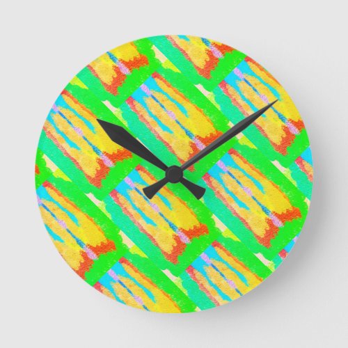 Rugs and Rags abstract pure art supreme           Round Clock