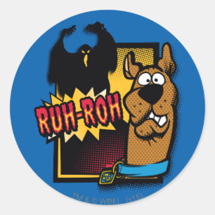 Ruh-Roh Scooby-Doo and a Ghost Classic Round Sticker
