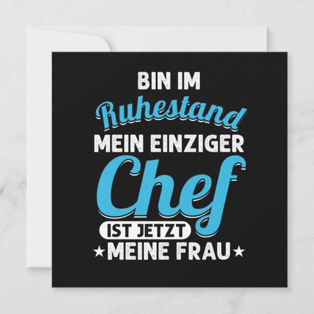 Ruhestand Rente 2020 Rentner Rentnerin Oma Opa Gro Invitation (Front)