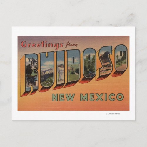 Ruidoso New Mexico _ Large Letter Scenes Postcard
