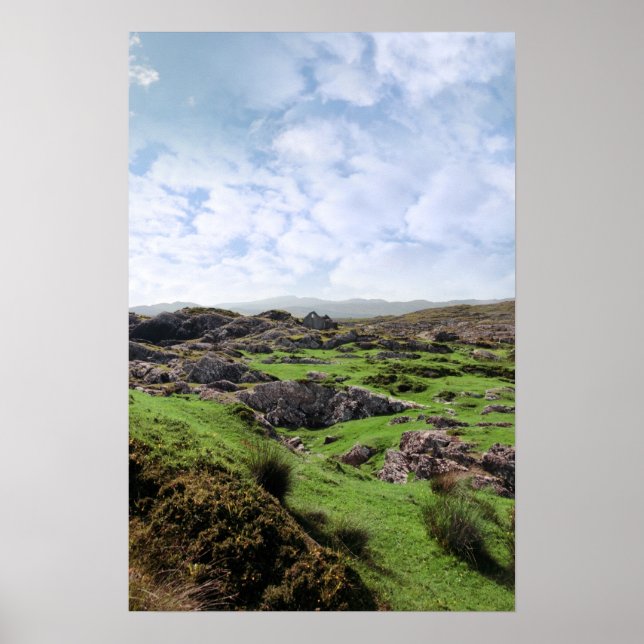 ruin in irish rocky landscape poster (Front)