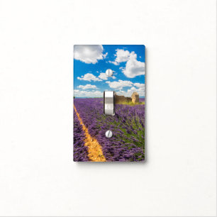 Ruin in Lavender Field, France Light Switch Cover