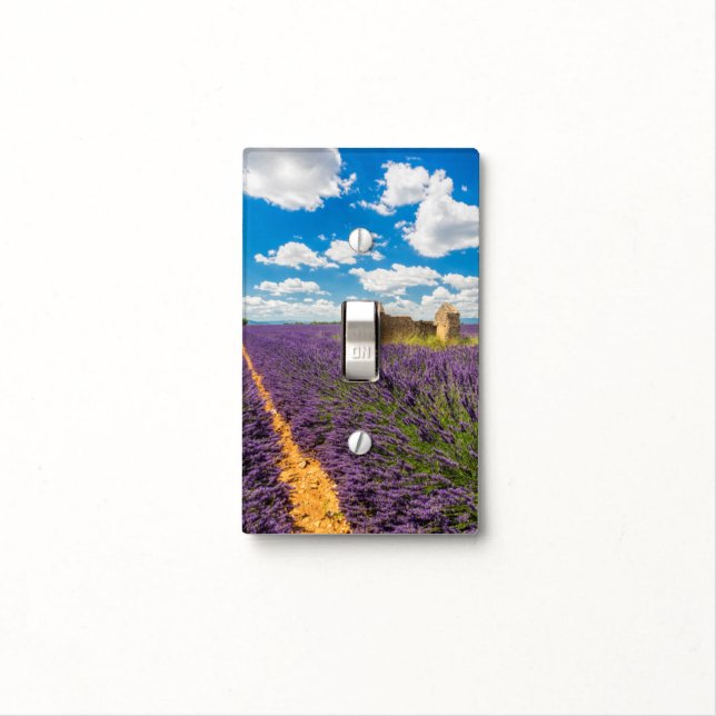 Ruin in Lavender Field, France Light Switch Cover (In Situ)