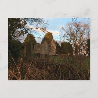 Ruined Church at Sunset Postcard