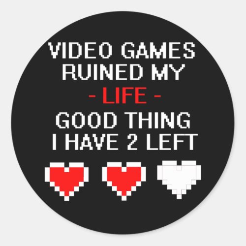 Ruined My Life Style 2 Classic Round Sticker