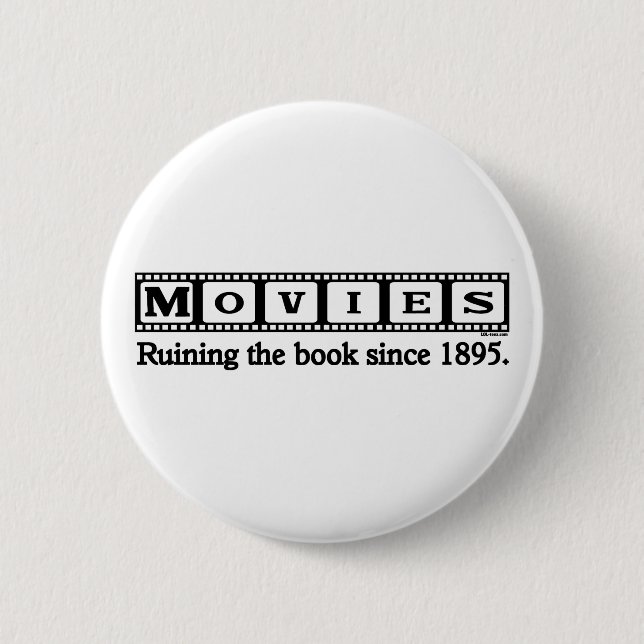 Ruining the Book Pinback Button (Front)