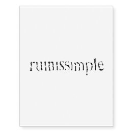 Ruinissimple Temporary Tattoo