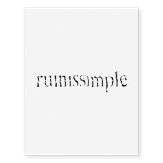 Ruinissimple Temporary Tattoo