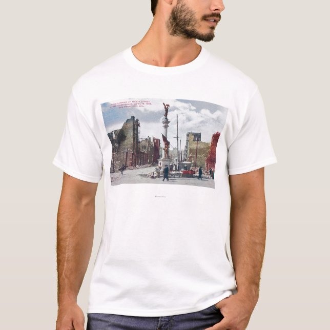 Ruins Along Mason Street, Union Square Statute T-Shirt (Front)