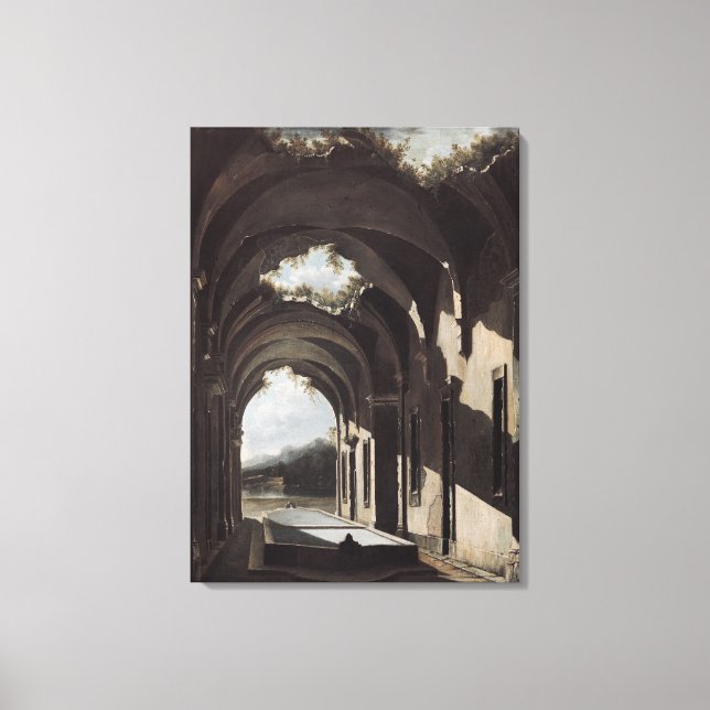 Ruins in a Landscape, c.1646-47 Canvas Print (Front)