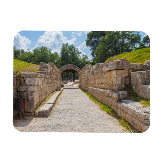 Ruins in Ancient Olympia Greece Magnet – Historic  (Horizontal)